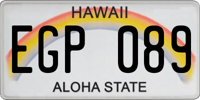 HI license plate EGP089