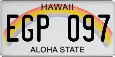 HI license plate EGP097