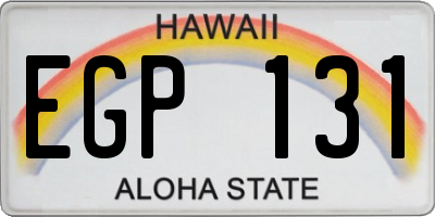 HI license plate EGP131