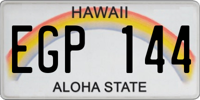 HI license plate EGP144