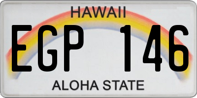 HI license plate EGP146
