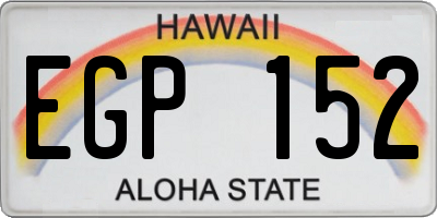 HI license plate EGP152