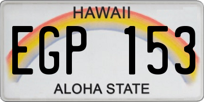 HI license plate EGP153