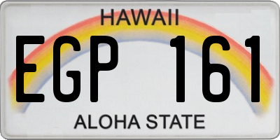HI license plate EGP161