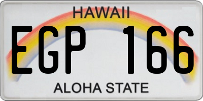 HI license plate EGP166