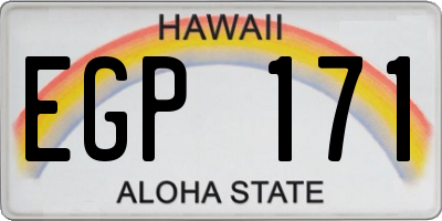 HI license plate EGP171