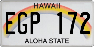 HI license plate EGP172