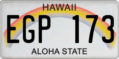 HI license plate EGP173
