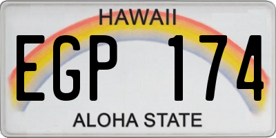 HI license plate EGP174
