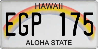 HI license plate EGP175