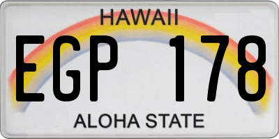 HI license plate EGP178