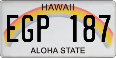 HI license plate EGP187