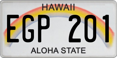 HI license plate EGP201
