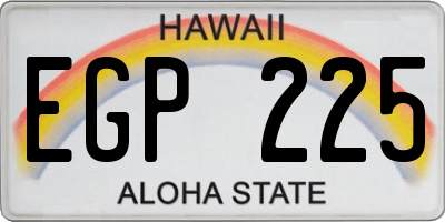 HI license plate EGP225
