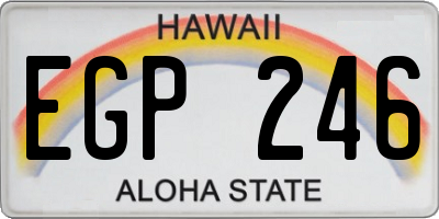 HI license plate EGP246