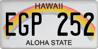 HI license plate EGP252