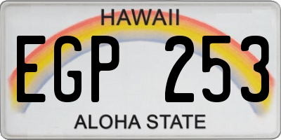 HI license plate EGP253