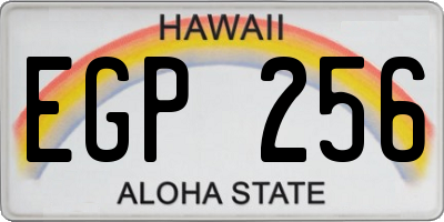 HI license plate EGP256