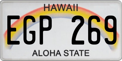 HI license plate EGP269