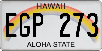 HI license plate EGP273