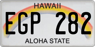 HI license plate EGP282