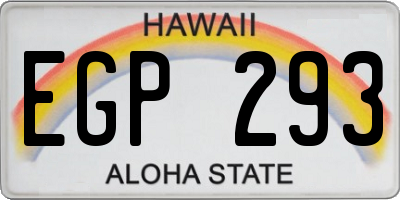 HI license plate EGP293
