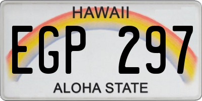 HI license plate EGP297