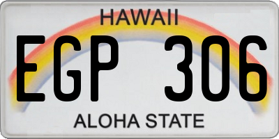 HI license plate EGP306