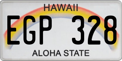 HI license plate EGP328