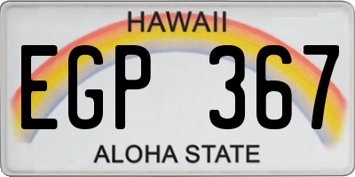 HI license plate EGP367
