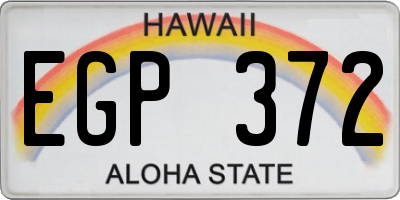 HI license plate EGP372