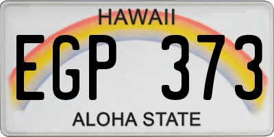 HI license plate EGP373
