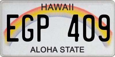 HI license plate EGP409