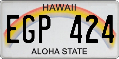 HI license plate EGP424