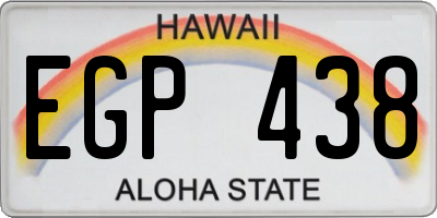 HI license plate EGP438