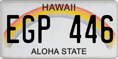HI license plate EGP446