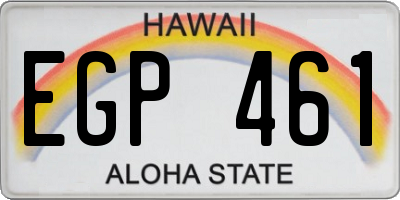 HI license plate EGP461