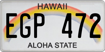 HI license plate EGP472