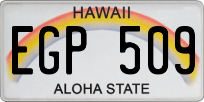 HI license plate EGP509
