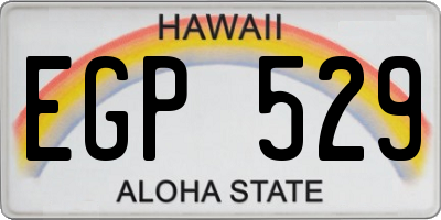 HI license plate EGP529