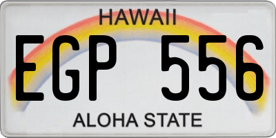 HI license plate EGP556