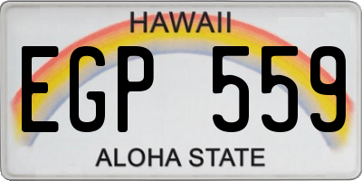HI license plate EGP559
