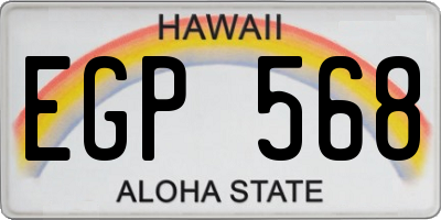 HI license plate EGP568