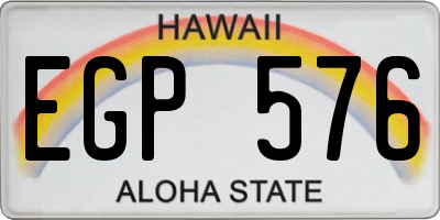 HI license plate EGP576