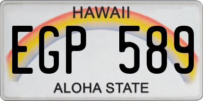 HI license plate EGP589