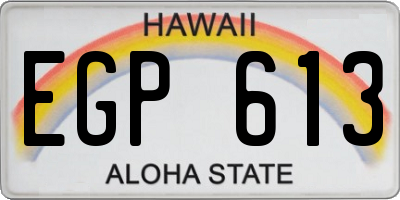 HI license plate EGP613