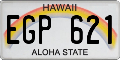 HI license plate EGP621