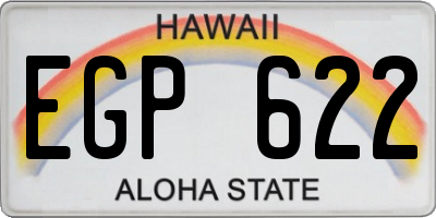 HI license plate EGP622