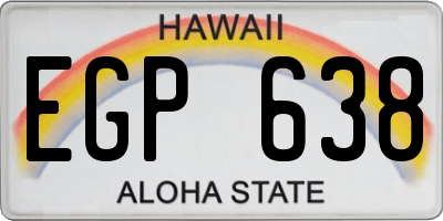 HI license plate EGP638