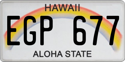 HI license plate EGP677